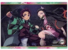 【中古】下敷き 竈門炭治郎＆竈門禰豆子 下敷き 「無添くら寿司×鬼滅の刃 2021」 プレゼントキャンペーン特典 第1弾