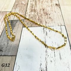 【 送料無料 】G12 ゴールド ネックレス ツイスト 3mm 55cm メンズ ネックレス チェーン レディース