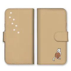 iPhone8 iPhone7  ケース 手帳型 アイフォン8 アイフォン7 スマホケース 携帯ケース 猫 ネコ ねこ 和猫 くすみカラー 可愛い イラスト 手描き 大人 シンプル ベージュ  スマホカバー カラー04