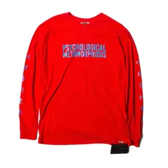 【PLMP】ロンT "PLMP L/S LOGO 3" / RED Lサイズ