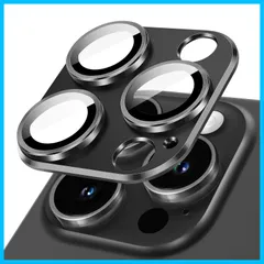【数量限定】ケースに干渉なし マット金属プレート 1枚入り リングカバー 9H強化ガラス 全面保護 6.7インチ用 Max Pro Pro （スペースブラック） 15 15 6.1インチ/iPhone iPhone カメラレンズフィルム JEDirect