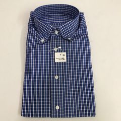 Maker'sShirt 鎌倉シャツ　長袖シャツ　青　チェック　38-82