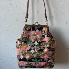 和柄ガマ口　毱