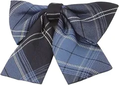 Eiza スクールリボン ネクタイ チェック柄 学生 制服 小物 高校生 中学生 コスプレ e800( マリンブルー,  Free Size)