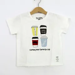 シップスカラーズ 半袖Ｔシャツ トップス グラフィックT コットン 未使用品 キッズ 男の子用 100サイズ ホワイト SHIPS Colors