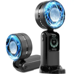 携帯扇風機ハンディファンハンディ扇風機【2025モデル・-20°C瞬間冷却・5400mAh大容量・100階段風量調節極静音18dBモード】LEDディスプレイハンディファン強力冷却プレート5モードミニファ…