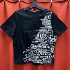 BURBERRY バーバリー　Tシャツ　半袖　Ｖネック　ロゴ　ブラック　15サイズ