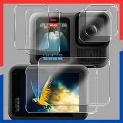 【数量限定】Gopro Hero Hero 13 13 フィルム Gopro 液晶保護フィルム 対応 強化ガラス 対応 キズ防止 】 耐衝撃 日本旭硝子製 飛散防止 硬度9H 全面保護 【 厚さ0.26 2枚 高感度タッチ レンズ保護フィルム 気泡ゼロ + 貼