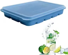 [新品※未使用] 製氷皿 四角氷 製氷皿 シリコン 製氷器 蓋付き 氷 作る 容器 小分け ソフト取り出しやすい 冷凍保存 耐久性 蓋つき アイスキューブトレー シリコンモールド 2個入り(緑)のサムネイル