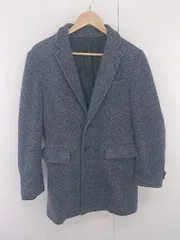 ◇ ◎ COMME CA ISM コムサイズム MIX バックスリット 長袖 チェスターコート サイズS グレー ダークグレー系 メンズ E  【中古】 【1305250011639】