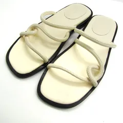 ザラ サンダル フラットシューズ ストラップ  靴 レディース 38サイズ クリーム ZARA 【中古】