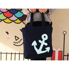 トートバッグ（イカリどかん）【ステッチハウス】かばん 鞄 トート 大きめ A4サイズ 内ポケット 旅行 メンズ レディース 男女兼用 ユニセックス おしゃれ マリン