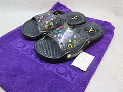 LOUIS VUITTON ルイヴィトン モノグラム マルチカラーパイルビーチサンダル ブラック 35 22.5cmのサムネイル