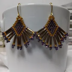 B フリンジスティックピアス(ブラウン系)499円