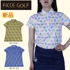 【新品・未使用】 Sサイズのみ フィッチェゴルフ レディース 半袖ポロシャツ  モノグラム柄 半袖シャツ 吸汗速乾 282307 レディース Ladies ゴルフシャツ  ゴルフウェア フィッチェ FICCE ドン小西のサムネイル