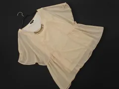 INDIVI インディヴィ シフォン ビジュー ブラウス シャツ size05/ベージュ ■◆ レディース