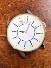 オリエント スマートディスク Tricolor トリコロール 白文字盤 変わり文字盤 稼動品 自動巻き メンズ腕時計 ディスクアワー