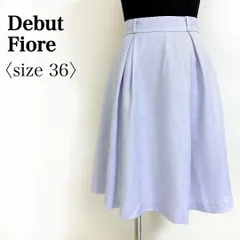 Debut de Fiore デビュードフィオレ ラベンダー フレアスカート 36 S相当 膝丈 裏地付き ポリエステル 通勤 きれいめ 春夏 レディース