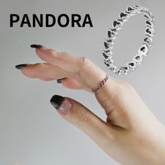 ☆☆【新品・正規品】ボックス・ショッパー付 PANDORA(パンドラ) ☆ハート バンド リング☆ スターリングシルバー シルバー925  リング ブランド アクセサリー