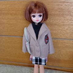 リカちゃん 洋服 Licca♡イニシャル スタジャン grey ハンドメイド