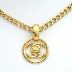 CHANEL / シャネル ◆ココマーク ラウンド ターンロック ネックレス 97P ゴールド GP 【ネックレス/ペンダント/トップ/アクセサリー】 ブランド【中古】 