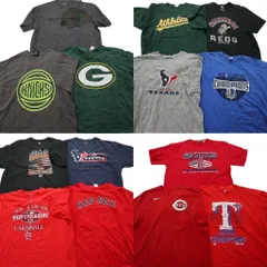 古着卸 まとめ売り プロチーム 半袖Tシャツ 16枚セット (メンズ 2XL ) パッカーズ レンジャーズ ナイキ レッドソックス  中古 古着 NA2560