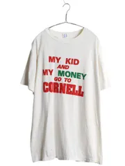 【お得なクーポン配布中!】 80s USA製 チャンピオン ジョーク カレッジ プリント Tシャツ メンズ XL / ヴィンテージ ヘビーウェイト シングルステッチ 大きいサイズ 白