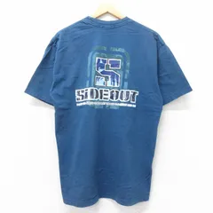 L/古着 半袖 ビンテージ Tシャツ メンズ 00s SIDEOUT クルーネック 紺 ネイビー 25jul25 中古