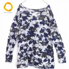 pas de calais パドカレ 長袖 トップス カットソー マルチ柄 835739k★のサムネイル