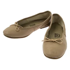 E.PORSELLI / ポルセリE | レザー リボン フラット バレエシューズ | ベージュ | レディース