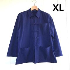 モーホーム　カバーオール　XL　インディゴ　タイ服　作業服　シャツジャケット