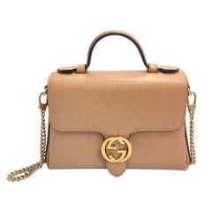 【真贋判定済】GUCCI グッチ インターロッキングG 2way 510302 ベージュ ショルダーバッグ B0309NWDJB