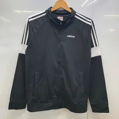 adidas/アディダス トラックジャケット ジャージ スリーライン ライトアウター ワンポイント刺繡 ベトナム製 メンズ L/G 14-16 ブラック