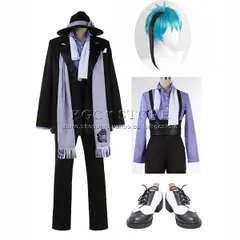 【新品】 ツイステッドワンダーランド 風 フロイド・リーチ コスプレ衣装 ウィッグ 靴 寮服 ハロウィン仮装 お祭り/コスチューム/変装 kkkrud