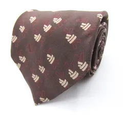 ヴァレンティノ ガラヴァーニ ブランド ネクタイ リボン パネル柄 シルク イタリア製 メンズ ブラウン VALENTINO GARAVANI 【中古】