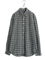 【お得なクーポン配布中!】 90s OLD GAP オックスフォード チェック 長袖 シャツ メンズ XL 古着 オールド ギャップ コットン ポケット付き 大きいサイズ マルチカラー