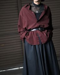 novelty stripe oversized l/s shirt bordeaux 90s 00s ノベルティ ストライプ柄 オーバーサイズ 長袖シャツ ボルドー系 XXL