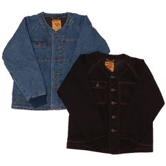gymmaster ジムマスター G421788 中ワタカツラギハーフムーンポケットノーカラーJKT デニムジャケット 中綿ジャケット アウター ジャケット 防寒アイテム アウトドア