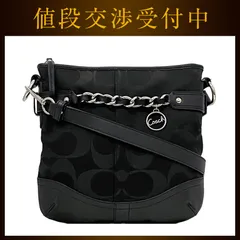 コーチ ショルダーバッグ ec-22174 ブラック シグネチャー