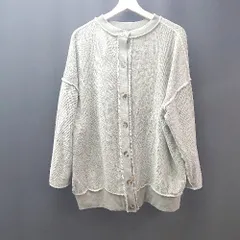 ◇ ◎ JaVa フロントボタン くすみカラー 無地 シンプル 長袖 カーディガン サイズL ライトグリーン レディース E  【1308290014639】