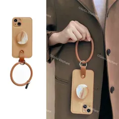 韓国♡高級感 maron ♡落下防止 リング　グリップ 付き iphoneケース