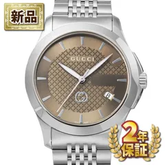 グッチ GUCCI 腕時計 Gタイムレス YA1264107 ブラウン文字盤 デイト SS クオーツアナログ 【箱・保付き】のサムネイル