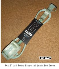 FCS 6FT　All Round ESSENTIAL LEASH・Eco Green