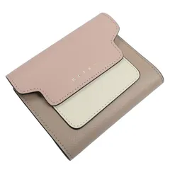 MARNI マルニ コンパクトウォレット 三つ折り財布 サフィアーノ ピンク×ベージュ×アイボリー PFMO0051U8LV520 Z605M レディース 中古 美品のサムネイル