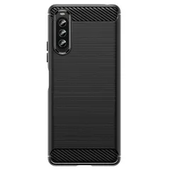 Xperia 10 IV ケース SO-52C SOG07 エクスペリア10 マーク4  カーボン調 薄型 耐衝撃 ソフト ケース 【Color】 ブラック