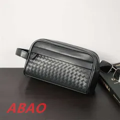 新品未使用セカンドバッグ メンズ ビジネス ポケット多数 編み込み pu革 通勤 スマホポーチ 小物入れ チャック 仕切り  結婚式 成人式