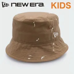 新品 NEWERA ニューエラ NEW ERA 正規品 キッズ KIDS バケットハット バケハ 帽子 ハット スプラッシュ 総柄 ユニセックス 男の子 女の子 子供用 カーキ ベージュ M/L 54cm 14111984