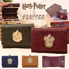 ☆ FLAPPER 해리 포터 호그와트 엠블럼 가마구치 미니 지갑 FLAPPER 지갑 해리 포터 상품 미니 지갑 미니 지갑 사이프 사이후 가마구치 지갑 접 지갑 호그와트 엠블럼 플래퍼 삼중 지갑 레이디스