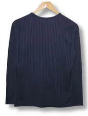 【送料無料】【新品未使用】ハニーズ シネマクラブ CINEMA CLUB 長袖カットソー Tシャツ ストライプ生地 パープル系 レディース L■L28696SSS25-250415-10（198）