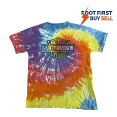 激レア Vintage Harley Davidson 80’s California Tie dye ハーレーダビッドソン ヴィンテージ カリフォルニア タイダイ柄 Tシャツ